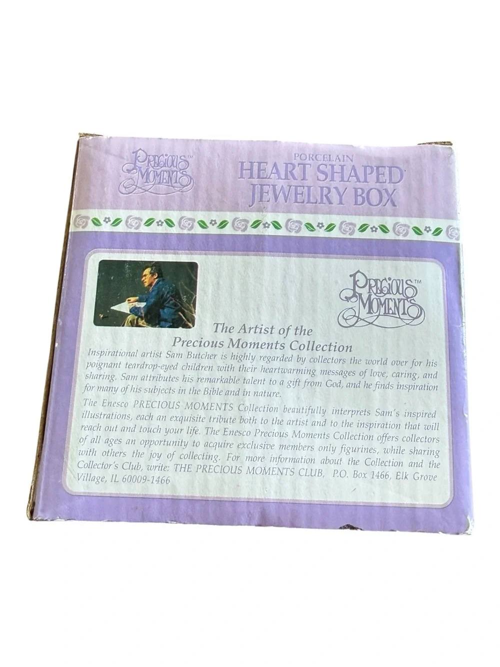 Precious Moments 1996 Heart Shaped Jewelry Box Friendship Hits The Spot w/ Box